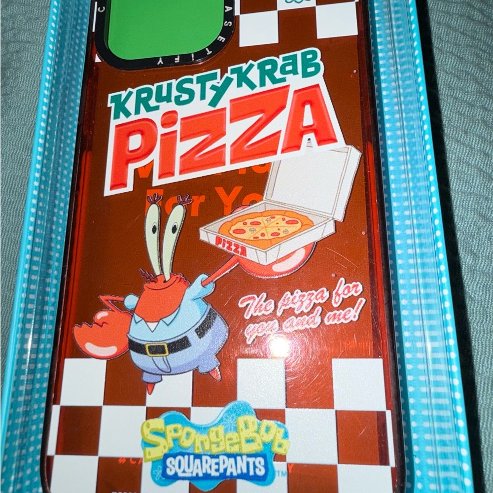Casetify Krusty Krab Pizza SpongeBob Red Brown Blue Phone Case.  13 Pro Max
